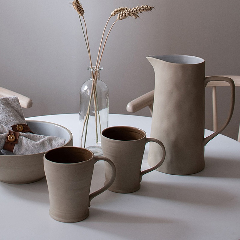 große beige Tasse LANGASJÖ